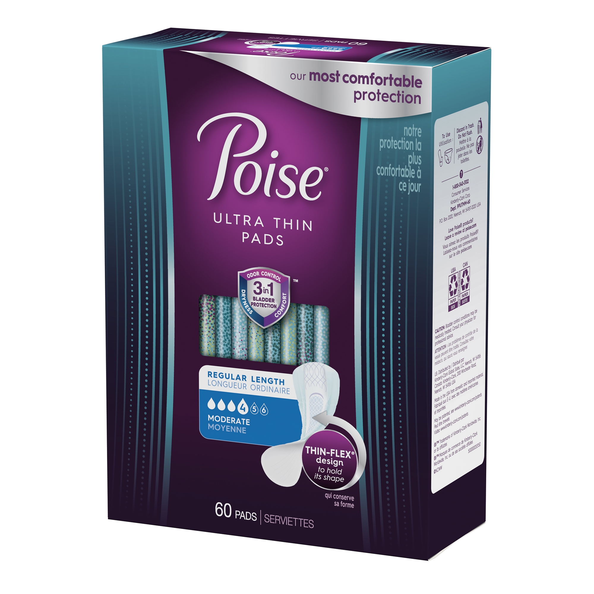 Poise Bladder Control Pads, Ultra Thin, Moderate Absorbency