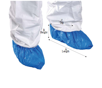 Critical Cover CPE Shoe Covers, X Large, All Film, Fluid Resistant, Heat Sealed