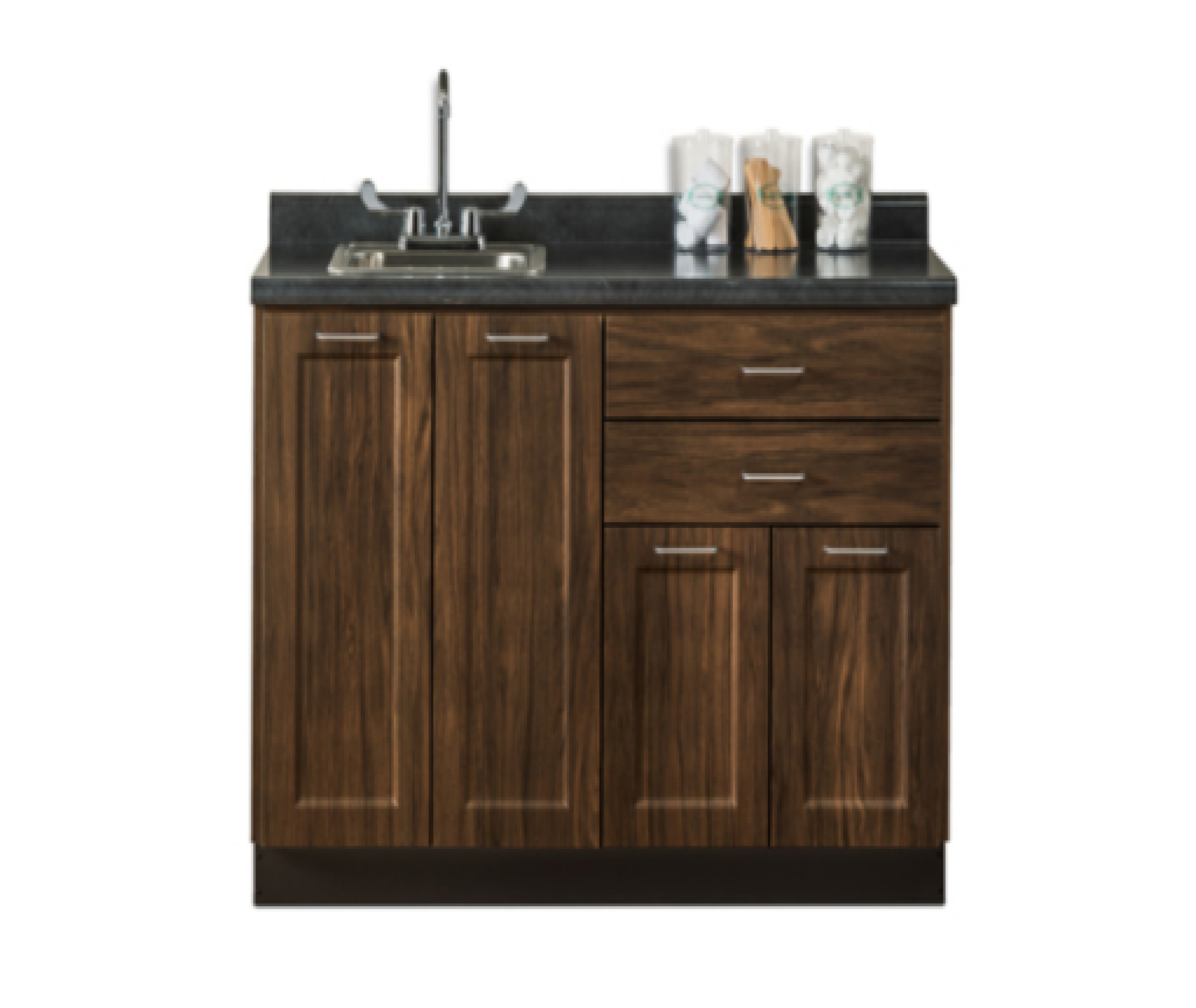 Fashion Finish 48" Base Cabinet with 4 Doors and 2 Drawers