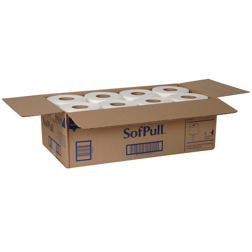 Softpull, Center Pull Roll, Paper Towel Perforated, 12.0" x 7.8", White - Clearance