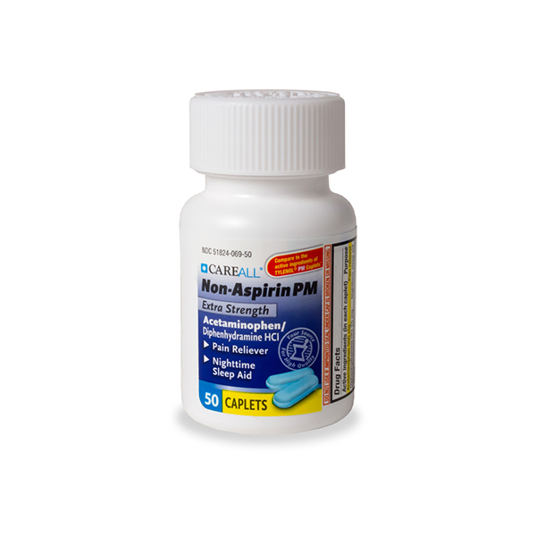 CareALL Acetaminophen PM Caplets, 500mg 
