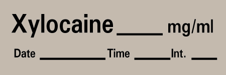 Timemed Xylocaine Anesthesia Label