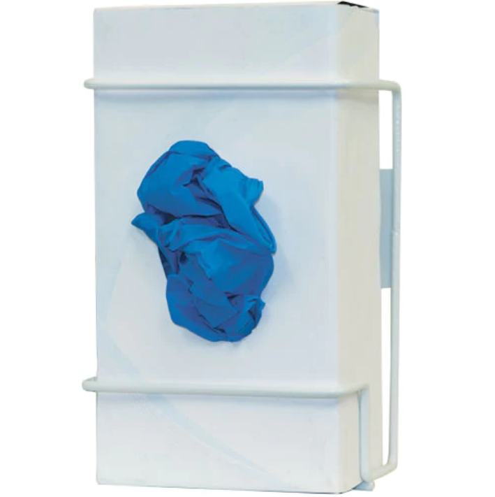 Glove Box Dispenser, Non Divided, White, Coated Wire