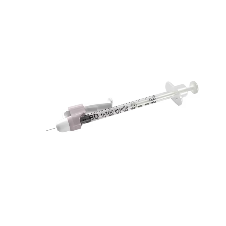 Bd Safetyglide Insulin Syringes With Permanently Attatched Thin Wall Needle 305934 