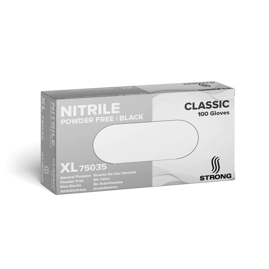 STRONG Classic Black Nitrile Gloves