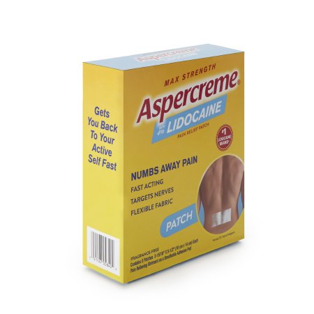 Aspercreme Pain Relief Patch Lidocaine 4% Strength