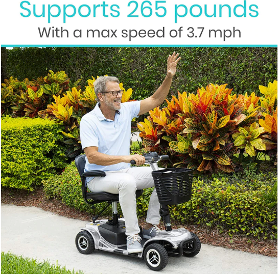 4 Wheel Mobility Scooter Electric Long Range Powered Wheelchair 