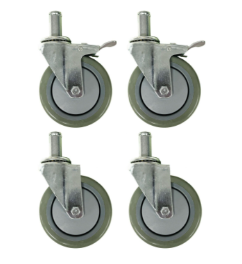 Replacement Casters for Linen Carts, 2 Locking (4 each)