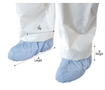 SureGrip Shoe Covers, Blue, Serged Seams