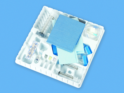 Arthrogram Tray with Safety Components, Sterile