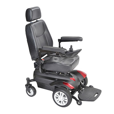 Titan Transportable Front Wheel Power Wheelchair with Vented Captain's Seat
