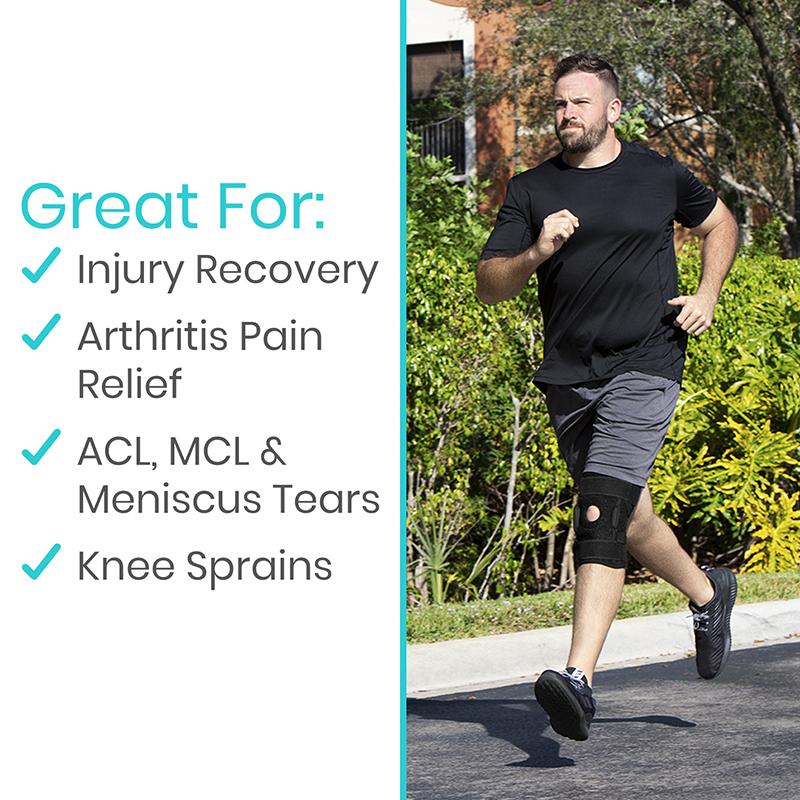 Hinged Knee Brace with Removable Splints