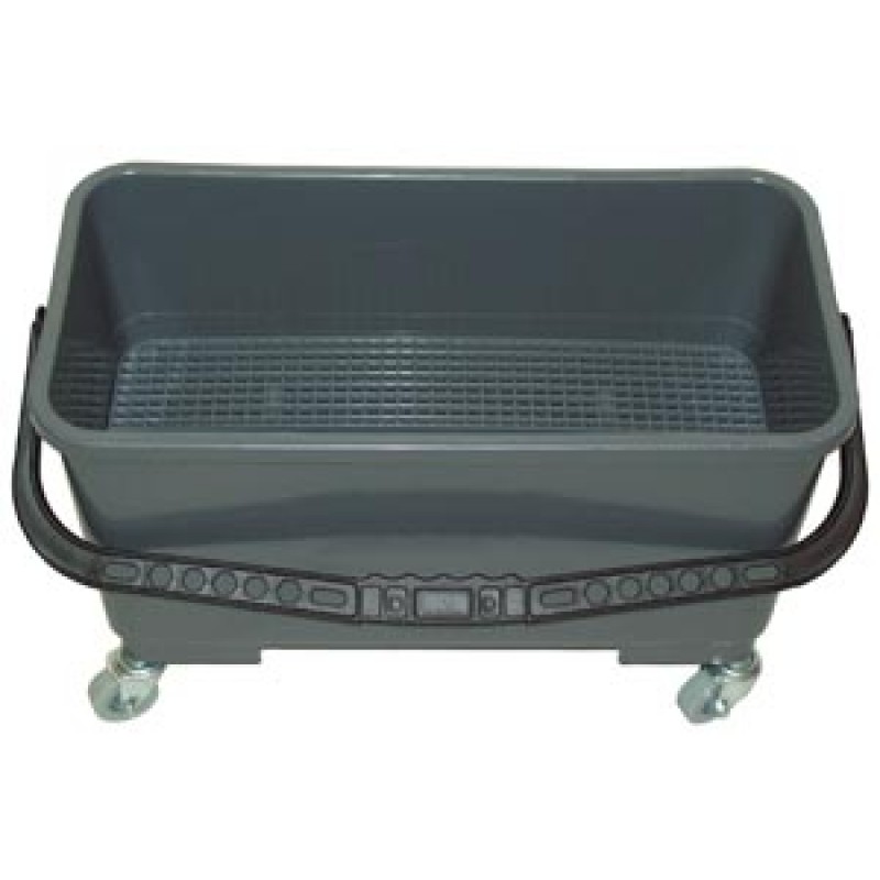 Charging Bucket with Casters, 6 Gallon, Gray 