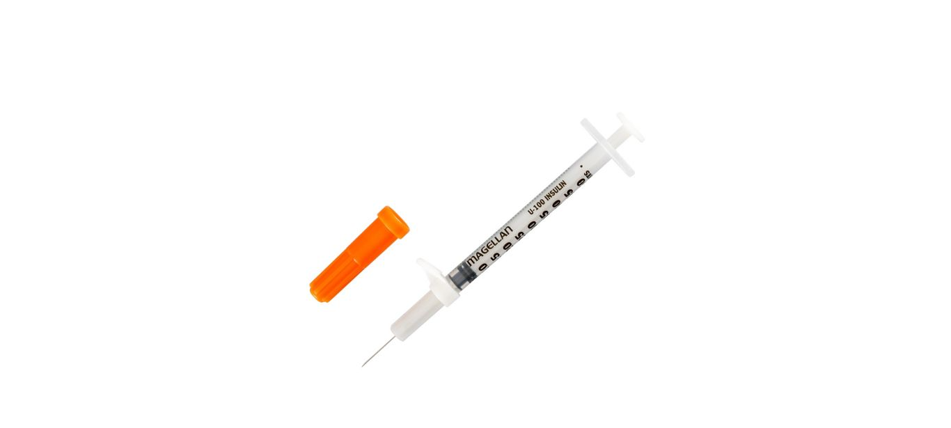Monoject Magellan Insulin Safety Syringe with Permanent 29G Needle
