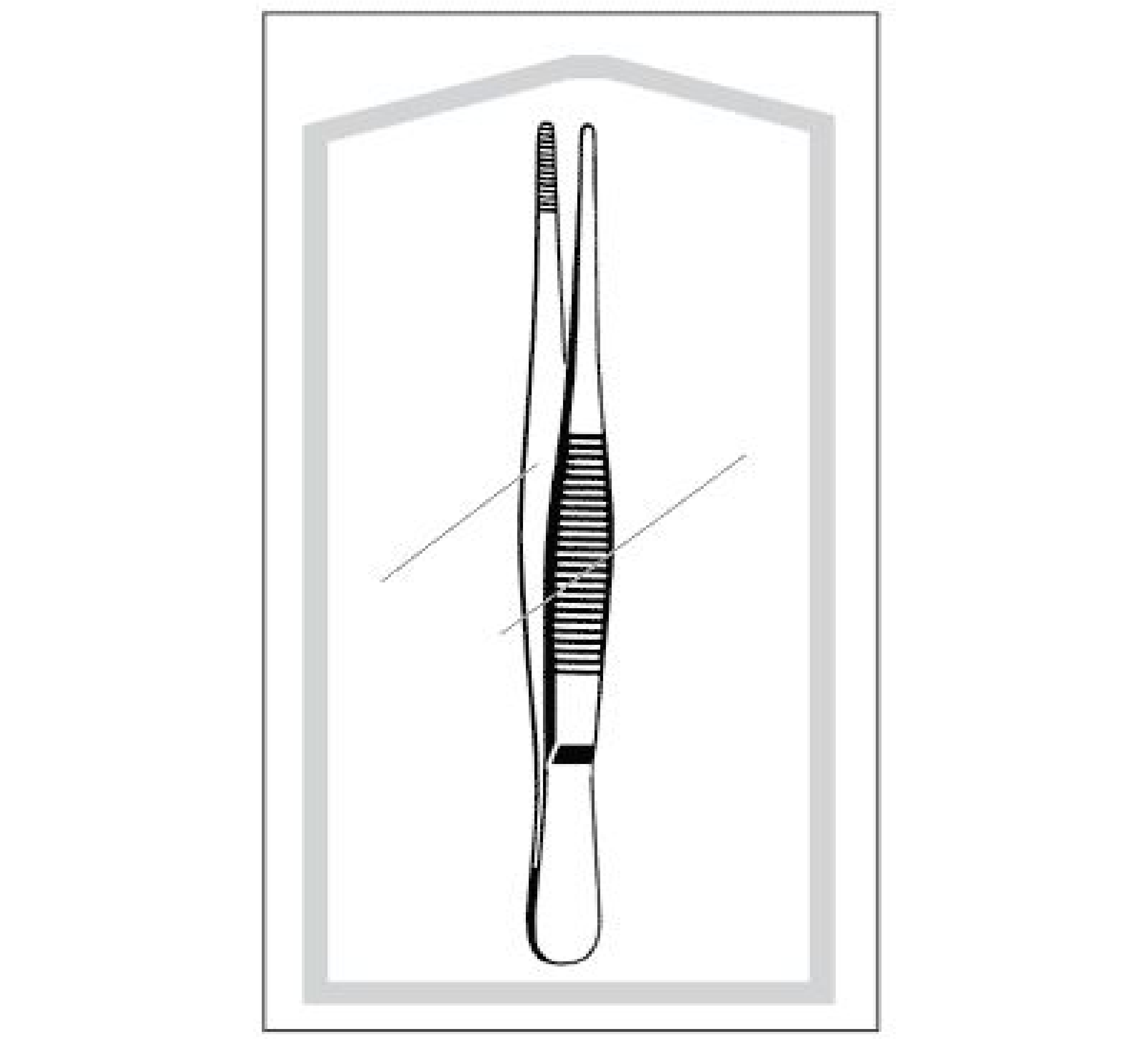 Dressing Forceps, 5" Thump, Serrated, Sterile