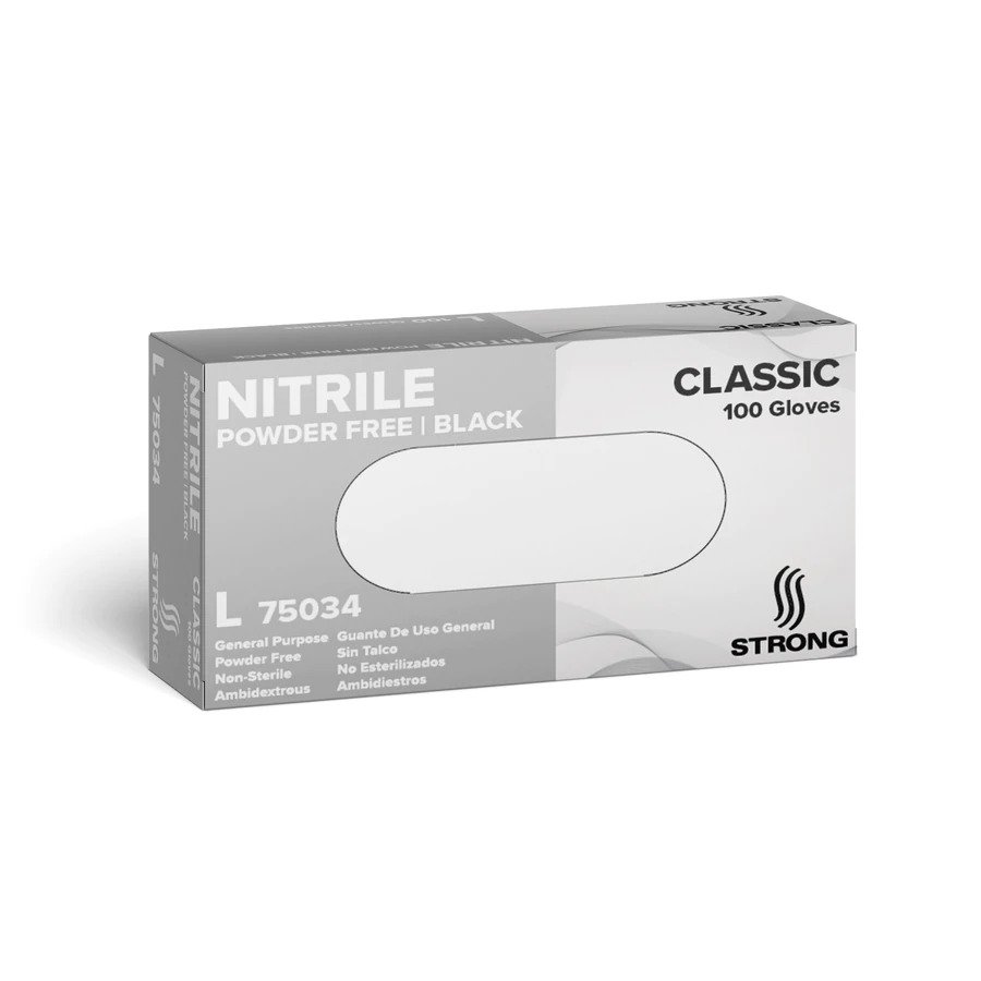 STRONG Classic Black Nitrile Gloves