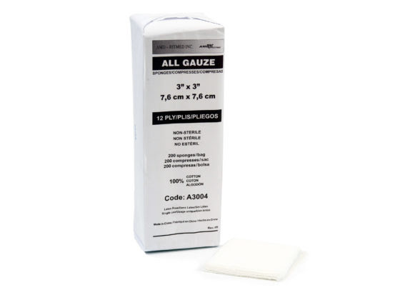Ritmed All Gauze Sponges, Sterile, 4" x 4"