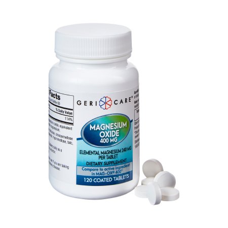 Geri Care Mineral Supplement, Magnesium Oxide 400 mg Strength Tablet