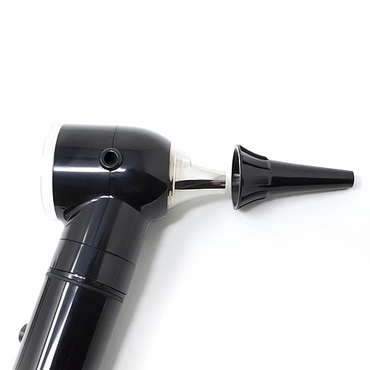 Black E Scope Fiber Optic Otoscope XL 2.5 V in Case