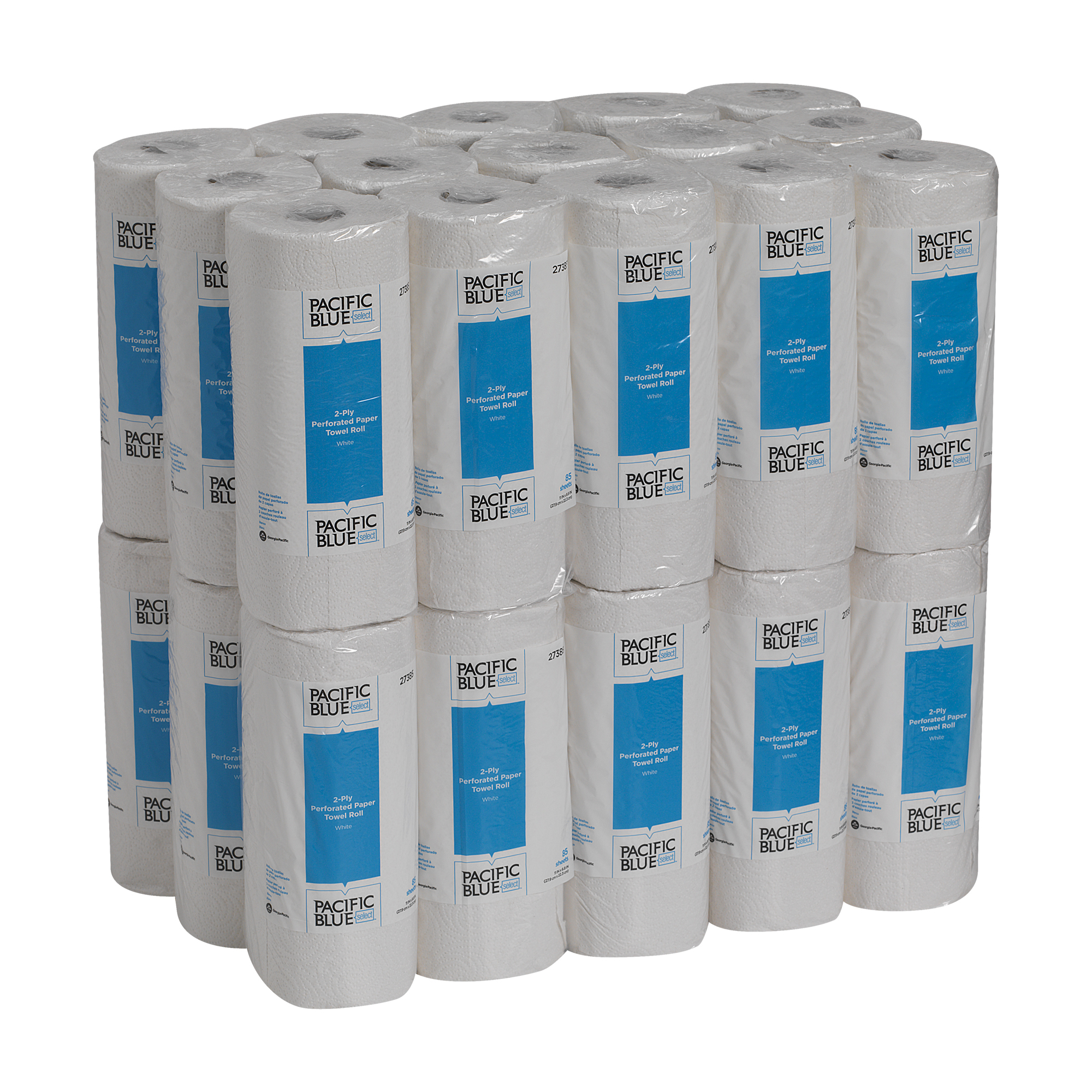 Pacific Blue Select, 2 Ply Perforated Roll Towels, White