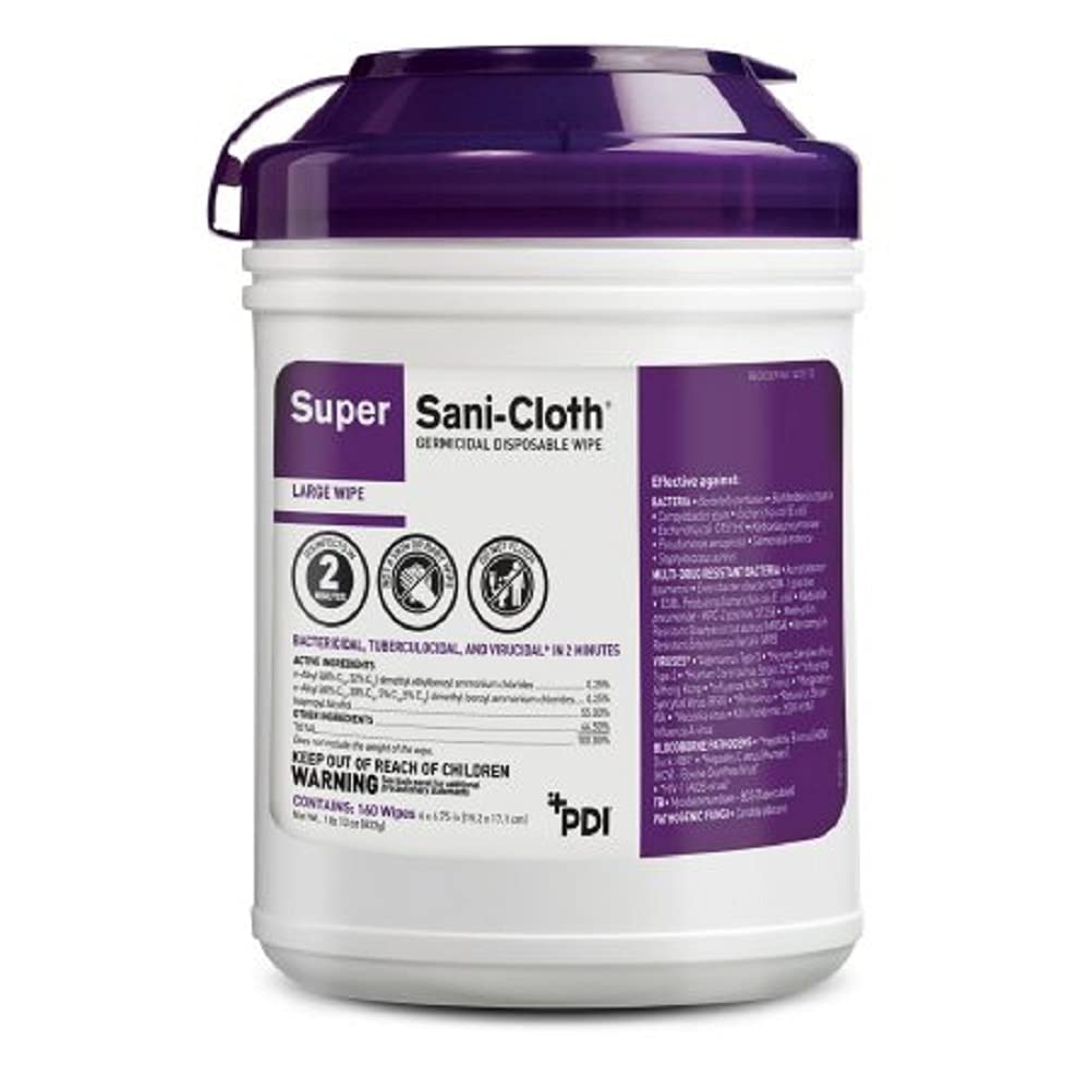 Surface Disinfectant Super Sani-Cloth Wipes Large - Pallet of 30 Cases