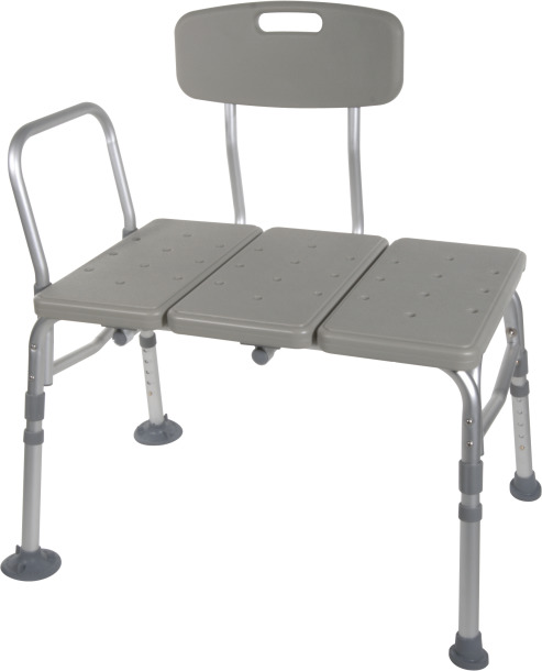 Plastic Tub Transfer Bench with Adjustable Backrest