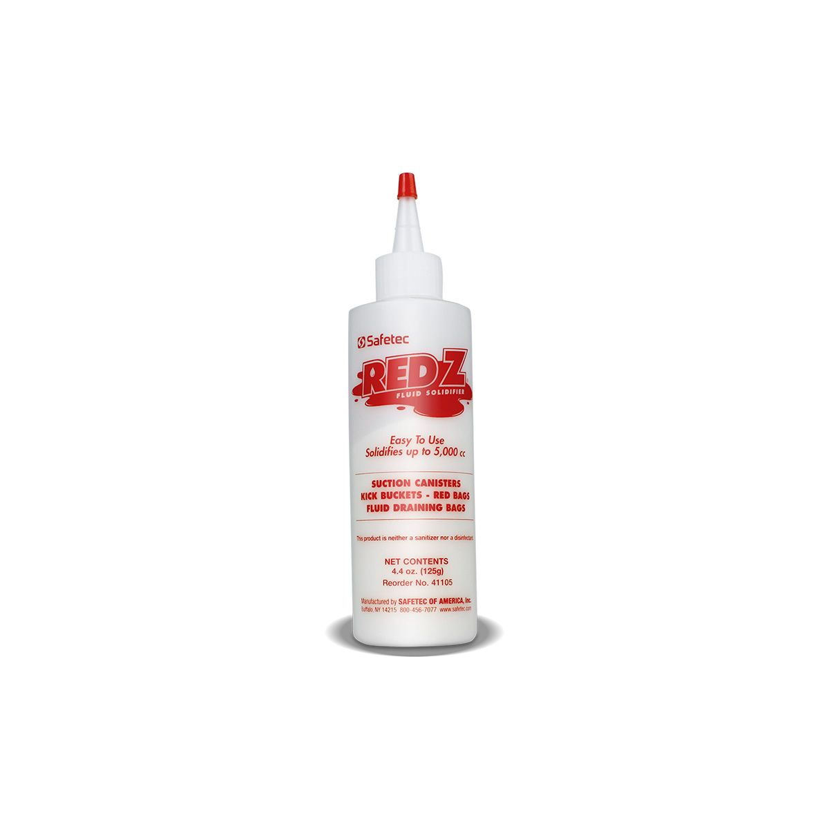 Red Z Spill Control Solidifier Single and Multi Use Bottle, Screw Top Bottle 
