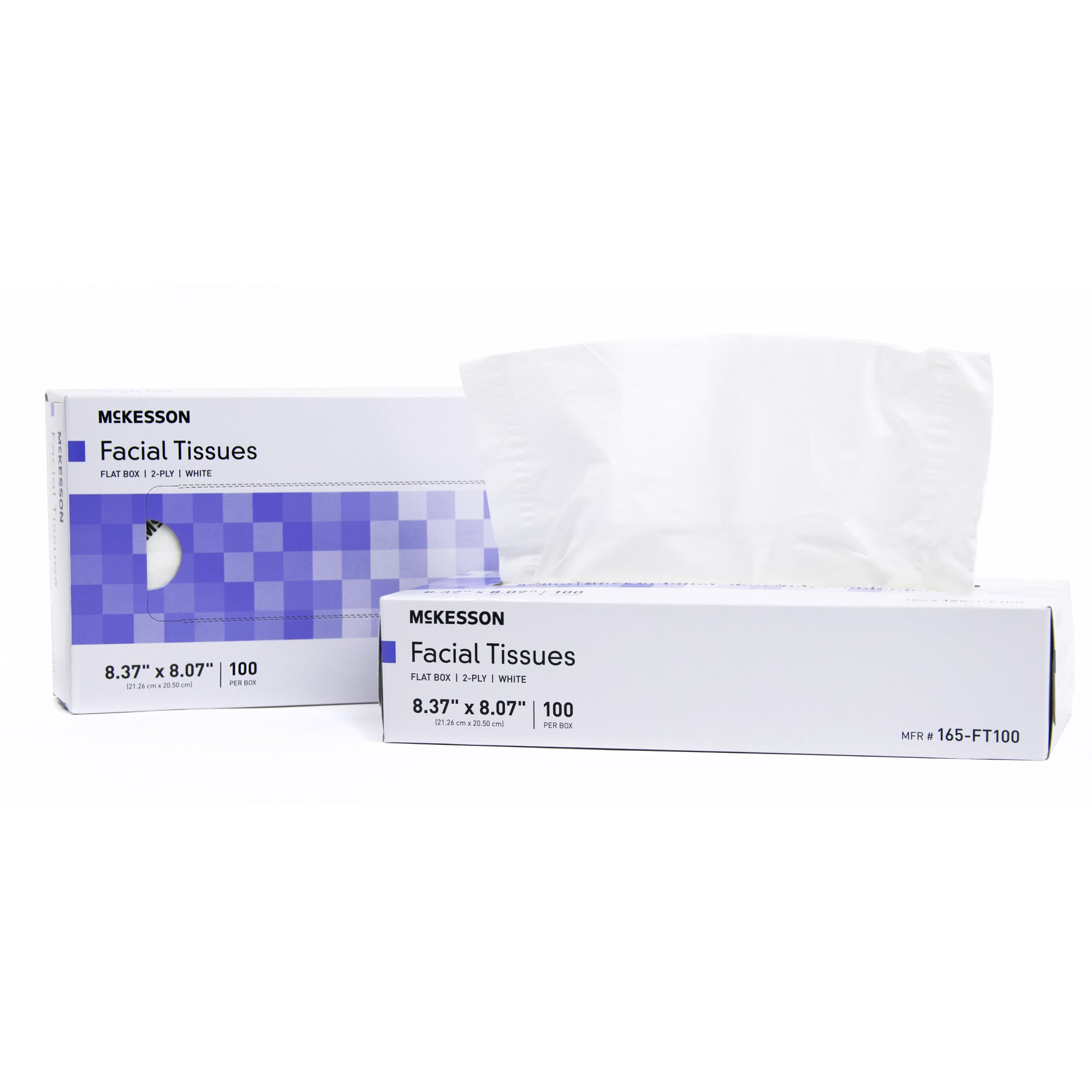 Facial Tissue, White, 8.37" x 8.07"