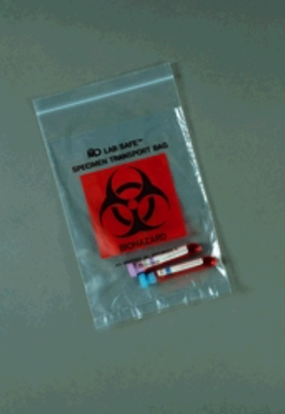 Medegen Lab Safe Laboratory Specimen Collection Bags, 9" x 12", Zip Closure