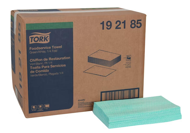 Tork Foodservice Cleaning Towel, 1/4 Fold