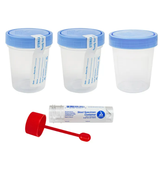 Specimen Containers, Sterile, Individually Wrapped