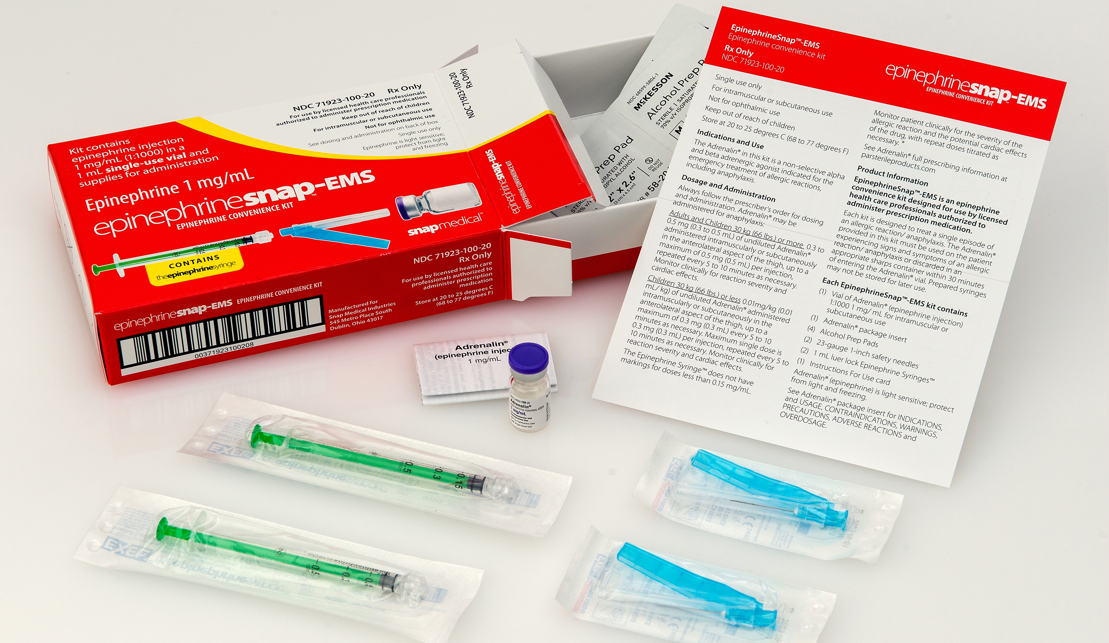 Epinephrine Snap EMS Anaphylaxis Emergency Kit Epinephrine 1 mg/mL 