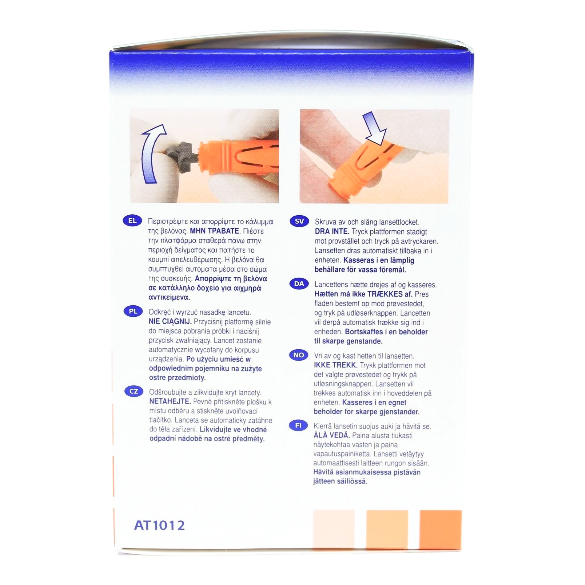 Unistik 3 Extra Lancet, 21G x 2 mm, Retractable Push Button Activation Finger