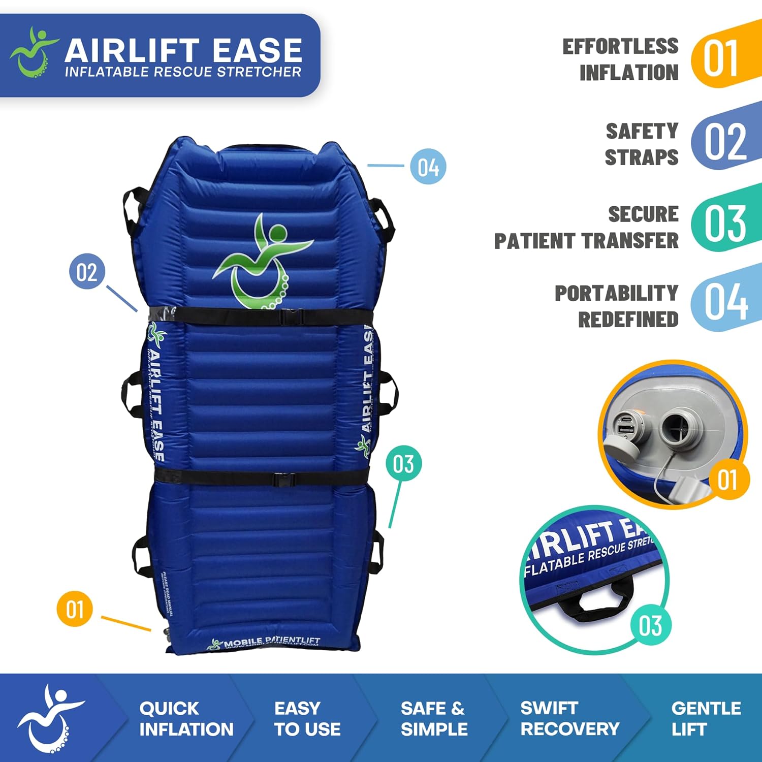 Air Lift Ease Professional Inflatable Stretcher
