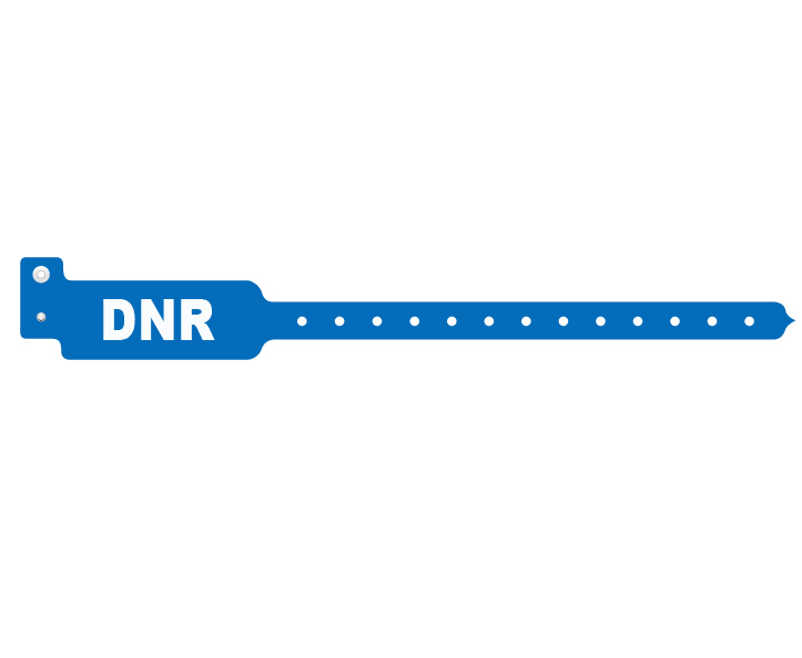 Adult / Pediatric Tri Laminate Wideface DNR Alert Wristbands
