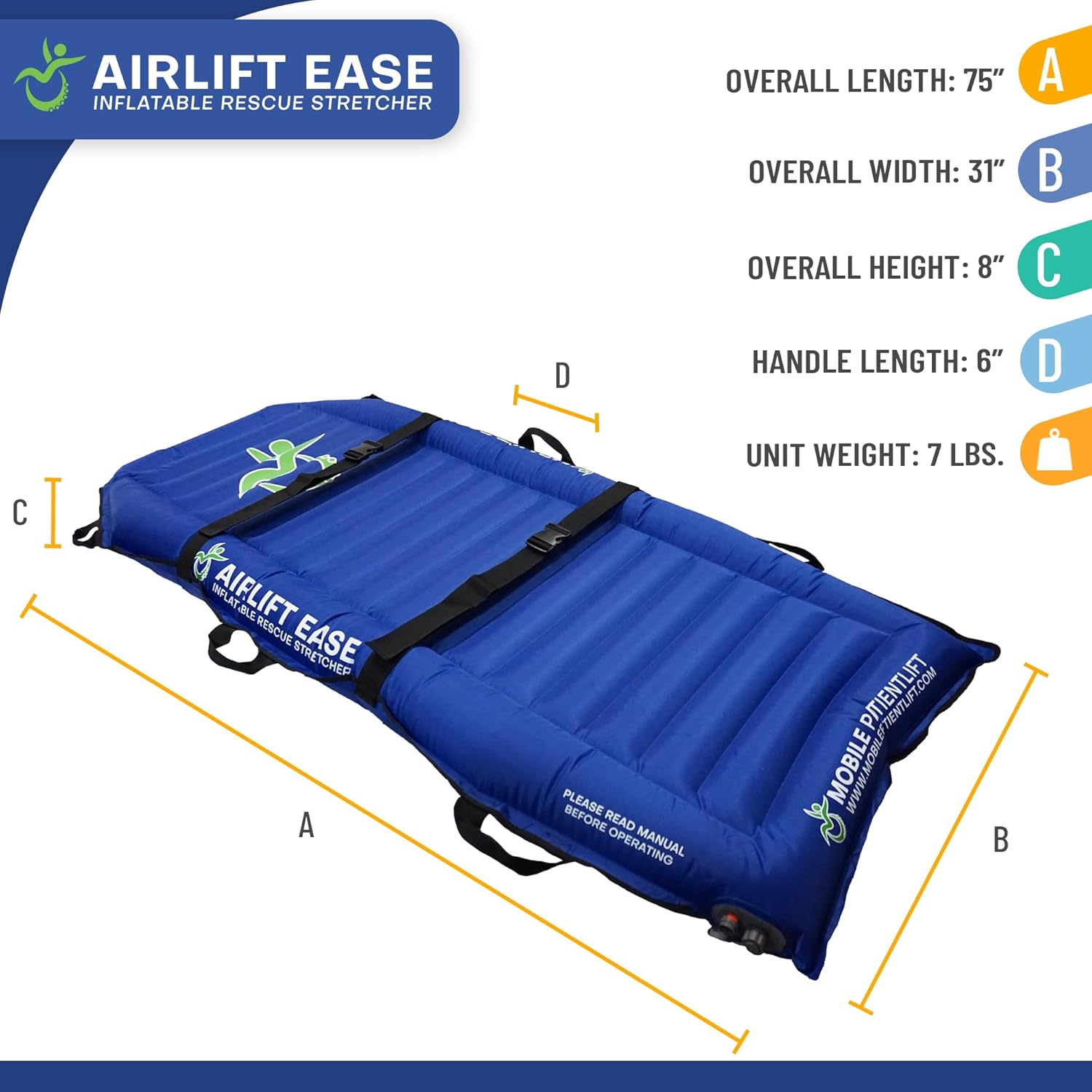 Air Lift Ease Professional Inflatable Stretcher