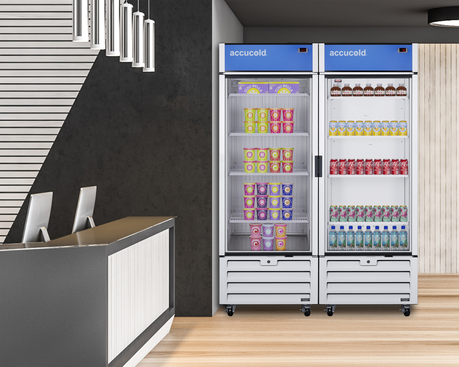 30" Wide Commercial Beverage Freezerless Refrigerator with RHD Door Swing