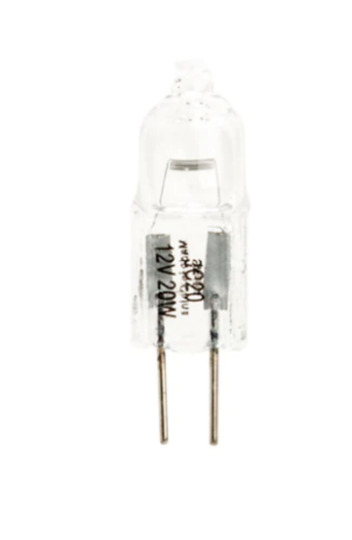12 Volt / 20 Watt Halogen Bulb, G4 bi pin