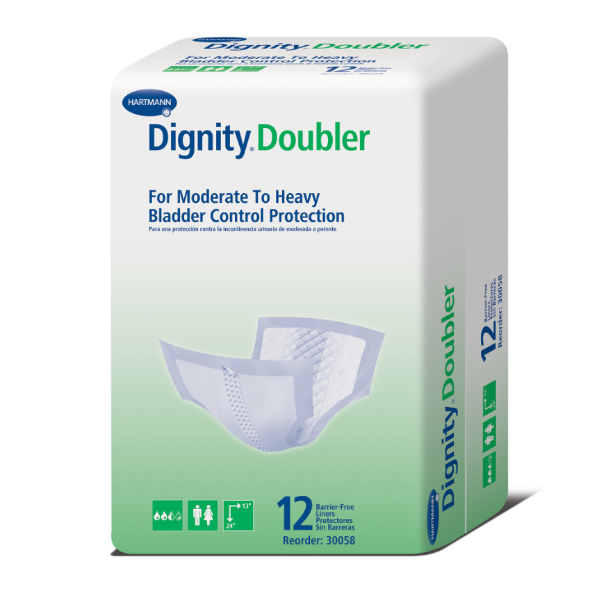 Dignity Doubler Bladder Control Pad, Moderate Absorbency, 13" x 24"