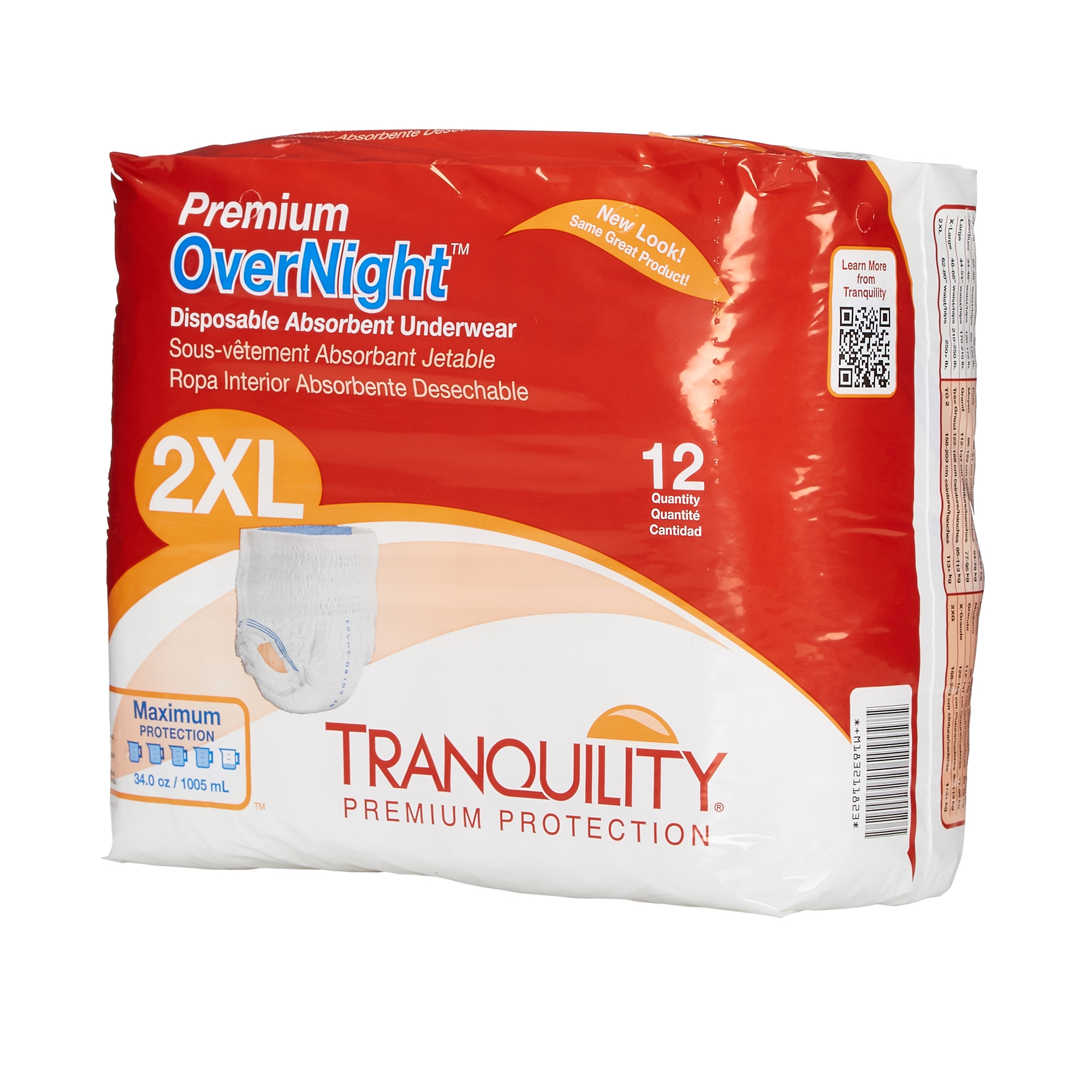 Tranquility Premium OverNight Disposable Absorbent Underwear