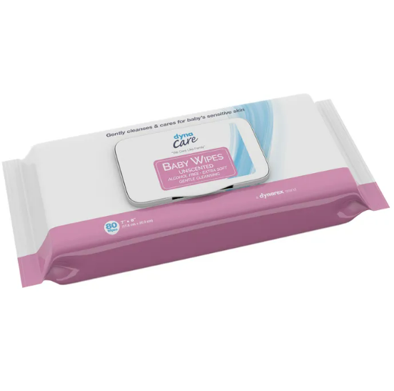 Baby Wipes, Unscented with Plastic Lid