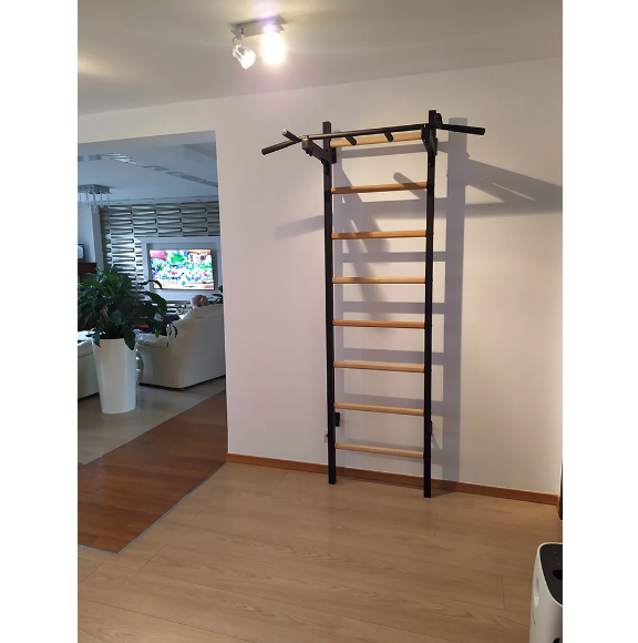 221 Wall Bar with Fixed Steel 6 Grip Pull Up Bar