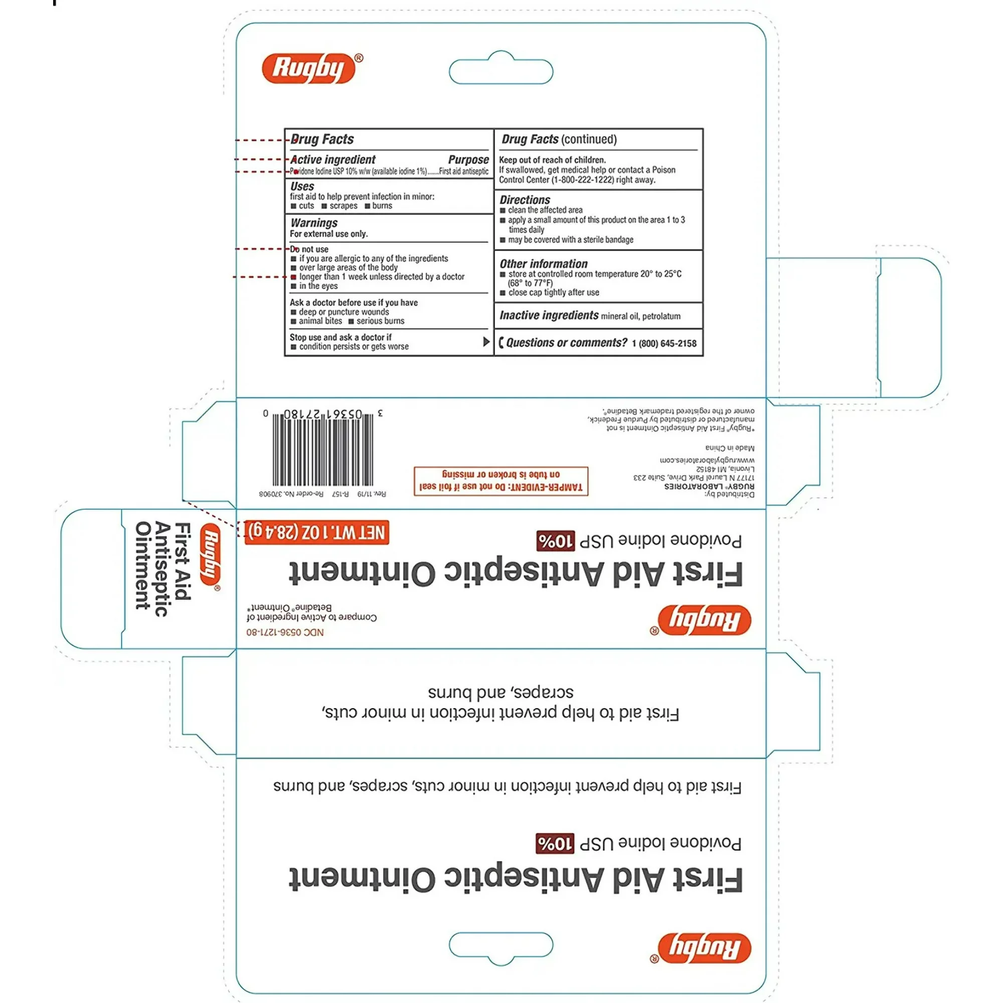 Povidine First Aid Antiseptic Ointment 28.4gm Compare to Betadine Ointment