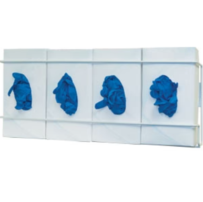 Glove Box Dispenser, Non Divided, White, Coated Wire
