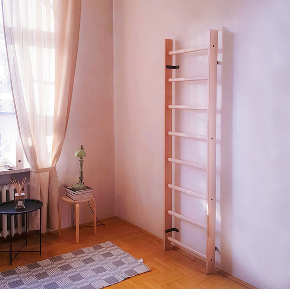 100 Solid Beech Wood Wall Bars with 8 Rungs