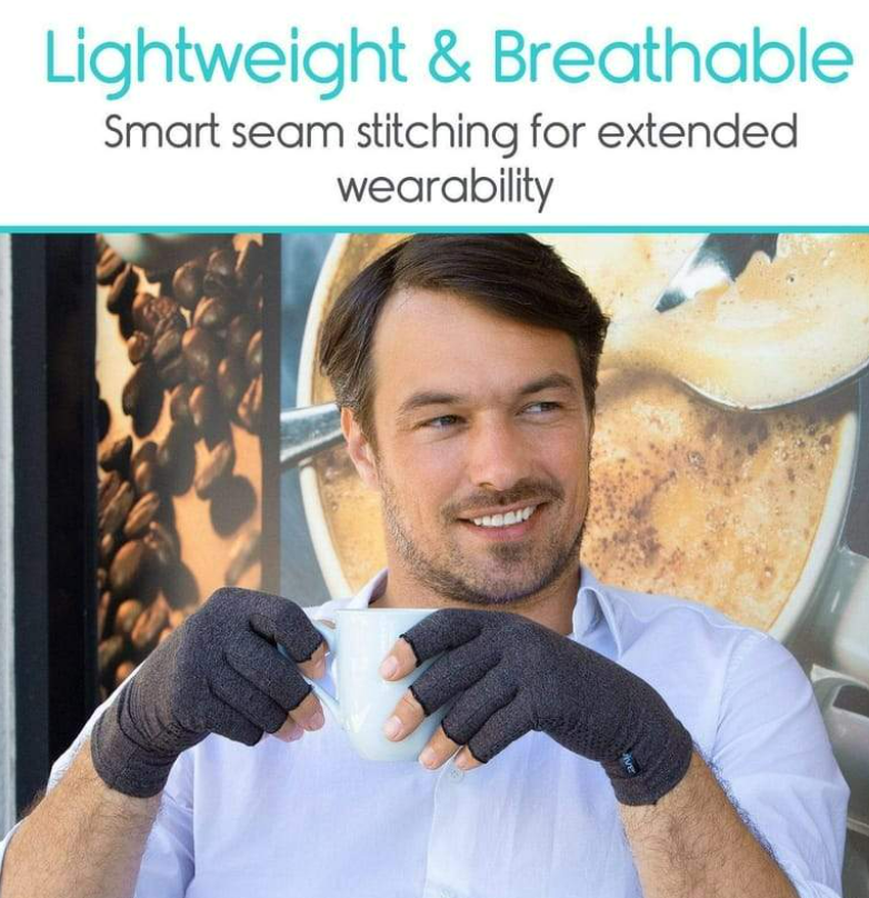 Open Finger Arthritis Gloves with Grips 