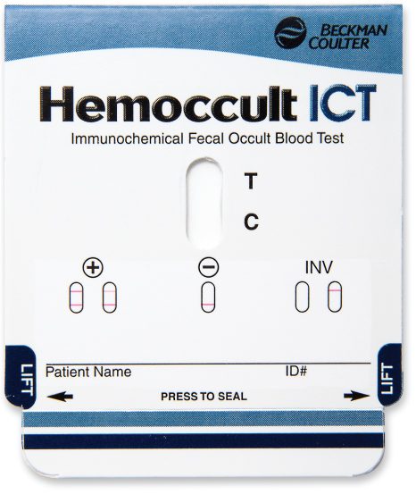 Hemoccult ICT, Immunochemical Fecal Occult Blood Test, FOBT, 2 Day Patient Screening Kit