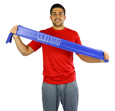 4' Length AccuForce Low Powder Exercise Bands in Dispenser Box