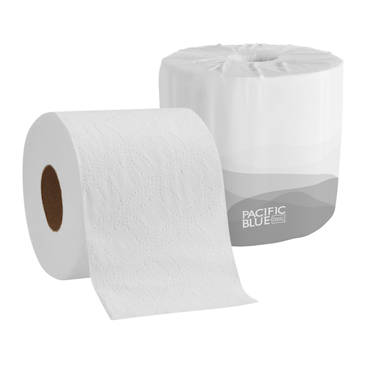 Pacific Blue Basic, Standard Bathroom Tissue, 2 Ply, White