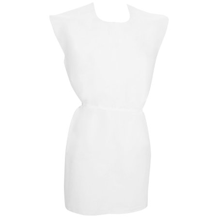 Patient Exam Gown One Size Fits Most White Disposable